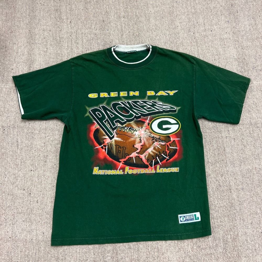 Vintage Green Bay Packers Shirt Mens Medium Green 1990s NFL Football